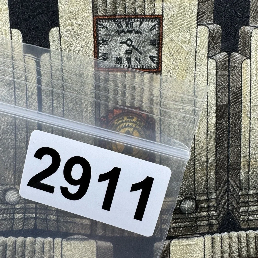 Ermenegildo Zegna VTG Pure Silk Big Ben Mens Tie 3.75 Inch Width